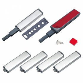  Jiayi Magnetische Schiebeschlösser für Schränke, 6Stück (Silber)