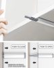 Jiayi Magnetische Schiebeschlösser für Schränke, 6Stück (Silber)