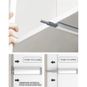   Jiayi Magnetische Schiebeschlösser für Schränke, 6Stück (Silber)