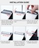 Jiayi Magnetische Schiebeschlösser für Schränke, 6Stück (Silber)