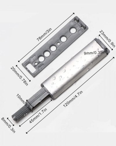 Jiayi Magnetische Schiebeschlösser für Schränke, 6Stück (Silber)