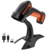 Tera 8100 Kabelloser 1D/2D/QR-Code-Leser mit Ständer (Orange)