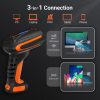 Tera 8100 Kabelloser 1D/2D/QR-Code-Leser mit Ständer (Orange)