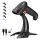 Tera HW0002-Z Kabelloser 1D/2D/QR-Codeleser mit Ständer (schwarz)