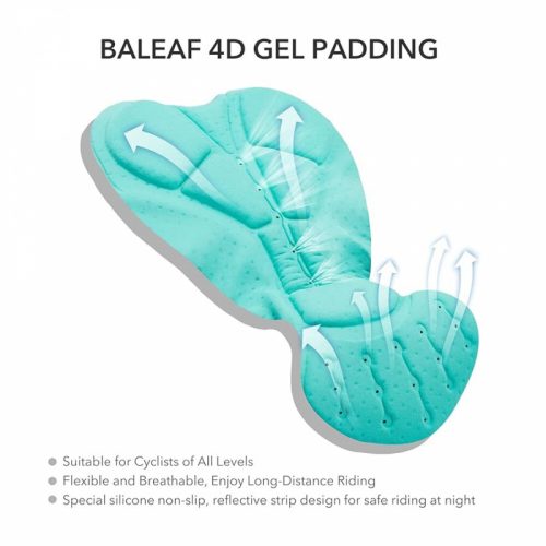 JIKKO 4D Herren-Radhose mit gepolstertem Rücken, L