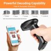 Tera D6100 kabelloser 2D-Barcode-Scanner mit Ladestation (schwarz)
