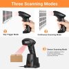 Tera D6100 kabelloser 2D-Barcode-Scanner mit Ladestation (schwarz)