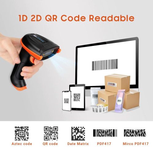 Tera D5100 Kabelloser 1D/2D-Barcodescanner (Orange)