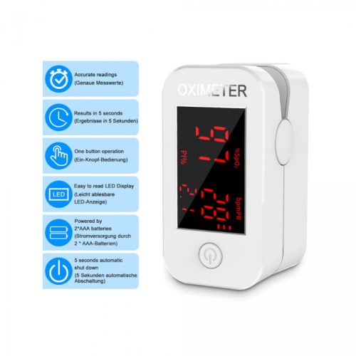 MOMMED Finger-Pulsoximeter mit LED-Anzeige – Kompaktes Sauerstoff- und Pulsmessgerät