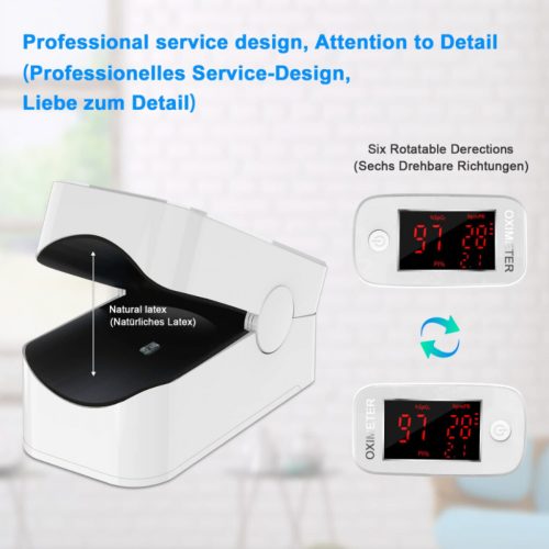 MOMMED Finger-Pulsoximeter mit LED-Anzeige – Kompaktes Sauerstoff- und Pulsmessgerät