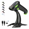 Tera HW0002-Z Kabelloser 1D/2D/QR-Codeleser mit Ständer (grün)