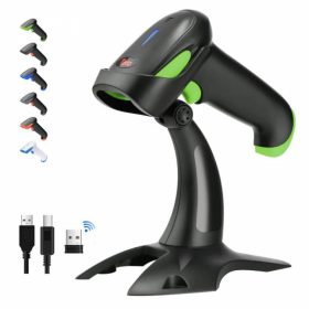   Tera HW0002-Z Kabelloser 1D/2D/QR-Codeleser mit Ständer (grün)