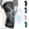 Rokesa Kniebandage, professionelle Schmerzlinderung mit Seitenstabilisatoren und Patella-Gel, Größe L (grau)