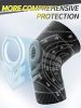 Rokesa Kniebandage, professionelle Schmerzlinderung mit seitlichen Stabilisatoren und Patella-Gel, Größe S (grau)