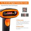 Tera Wireless 1D/2D QR- und Barcode-Leser mit Ständer (Orange)