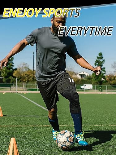 Rokesa Kniebandage, professionelle Schmerzlinderung mit Seitenstabilisatoren und Patella-Gel, Größe XL (schwarz)