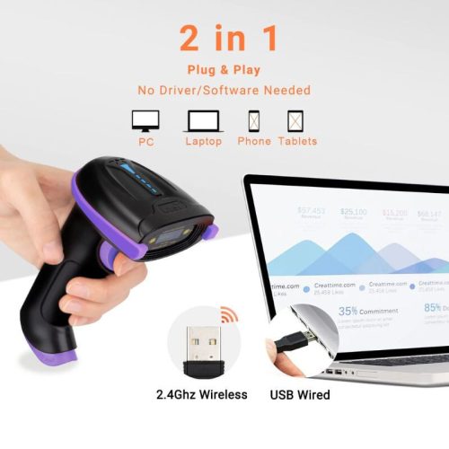 Tera 5100PL Laser 1D Wireless Barcode Scanner – Schnelles und genaues Scannen