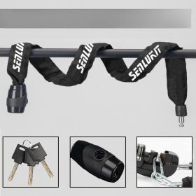   SenluKit Fahrradschloss, Level 5 Diebstahlsicherung mit Schlüssel - Schwarz