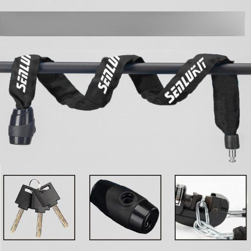 SenluKit Fahrradschloss, Level 5 Diebstahlsicherung mit Schlüssel - Schwarz