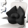 A-Pce verstellbares Memory Foam-Lendenstützkissen, Schwarz