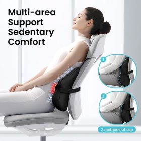 A-Pce verstellbares Memory Foam-Lendenstützkissen, Schwarz