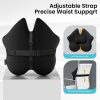 A-Pce verstellbares Memory Foam-Lendenstützkissen, Schwarz
