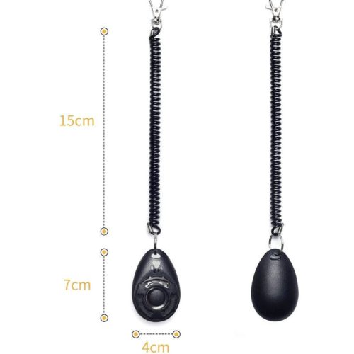 LZGOPE Hunde-Clicker-Set mit Handschlaufe, 5-teilig, Orange, Zitrone, Rot, Blau, Schwarz