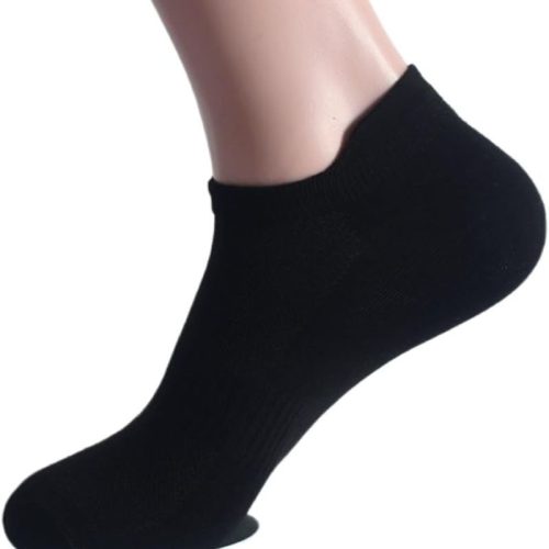 LZGOPE 6 Paar Sportsocken für Damen und Herren, Größe 41-46 (L) - Schwarz
