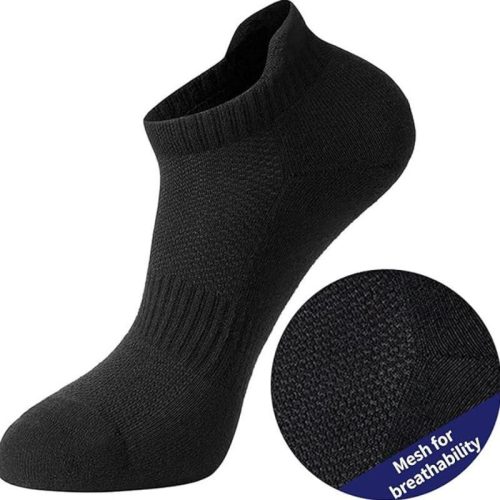 LZGOPE 6 Paar Sportsocken für Damen und Herren, Größe 36-41 (M) - Schwarz