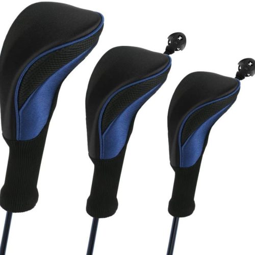 LZGOPE Golfschlägerkopfschutz, 3-teiliges Set, Blau