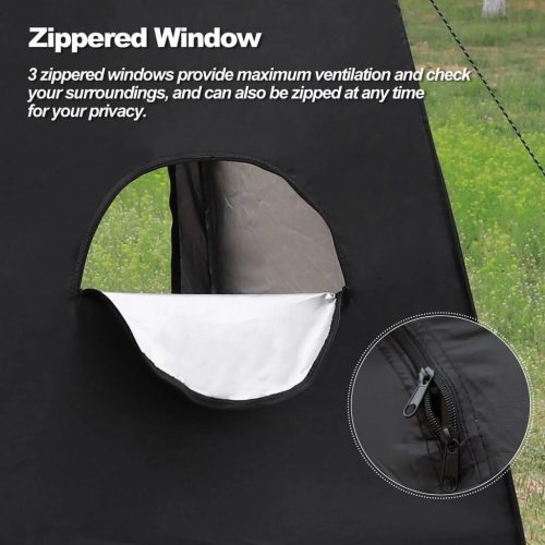 Clipop Schwarzes tragbares Pop-up-Privatzelt