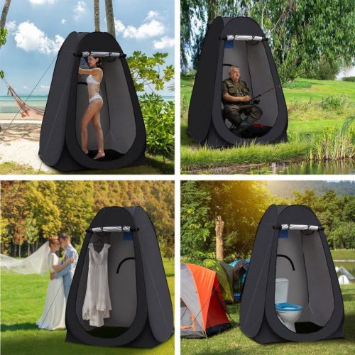 Clipop Schwarzes tragbares Pop-up-Privatzelt