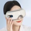 BLux gepolstertes Augenmassagegerät Weiß – Vibrationsmassage, Wärmetherapie, Bluetooth-Musikfunktion
