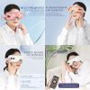 BLux gepolstertes Augenmassagegerät Weiß – Vibrationsmassage, Wärmetherapie, Bluetooth-Musikfunktion