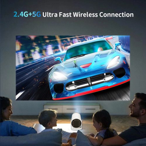 BLux Mini-Projektor, 1+8 GB, tragbarer Projektor, Weiß