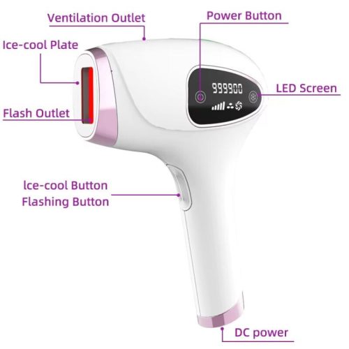 Blux Laser-Haarentfernung, IPL Icecool Cooler White mit Kühlfunktion, Weiß