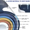 BLux 120 cm faltbare Badewanne für Erwachsene mit Aufschrift „Good Luck Bathtub“ – Wärmedämmend, Blau - Weiß