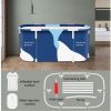 BLux 120 cm faltbare Badewanne für Erwachsene mit Aufschrift „Good Luck Bathtub“ – Wärmedämmend, Blau - Weiß