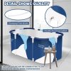 BLux 120 cm faltbare Badewanne für Erwachsene mit Aufschrift „Good Luck Bathtub“ – Wärmedämmend, Blau - Weiß
