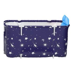   BLux Rechteckige faltbare Duschwanne für Erwachsene, Blue Star --120cm