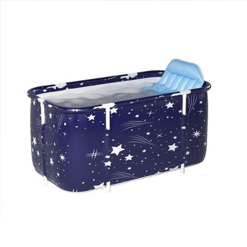 BLux Rechteckige faltbare Duschwanne für Erwachsene, Blue Star --120cm