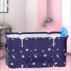 BLux Rechteckige faltbare Duschwanne für Erwachsene, Blue Star --120cm