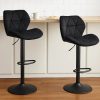 Dexter Samt-Barhocker, 2er-Set, Schwarz