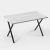 Clipop Rechteckiger Esstisch mit X-Cross-Metallbeinen 140 x 80 cm - Grau