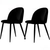 CLIPOP Esszimmerstuhl aus Samt mit Metallbeinen – Ergonomisch, 45×44×78 cm