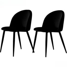   CLIPOP Esszimmerstuhl aus Samt mit Metallbeinen – Ergonomisch, 45×44×78 cm