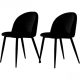 CLIPOP Esszimmerstuhl aus Samt mit Metallbeinen – Ergonomisch, 45×44×78 cm