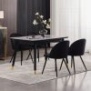 CLIPOP Esszimmerstuhl aus Samt mit Metallbeinen – Ergonomisch, 45×44×78 cm