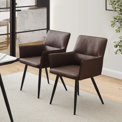 Ebern Esszimmerstühle 2er-Set, braun