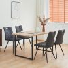 CLIPOP Esszimmerstuhl, dick gepolsterter Sitz, Küchenwannenstühle, samtgepolsterte Wohnzimmer-Eckstühle, 2Stück, schwarz
